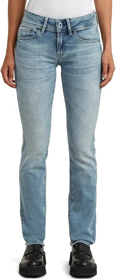 G-STAR Women's Midge Saddle Straight Jeans, Blue, 32 W/34 L