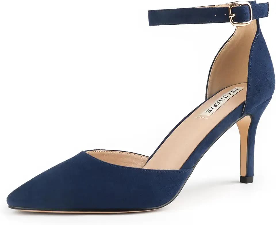 JOY IN LOVE Women's Pumps 3" Stiletto Closed Toe Heels