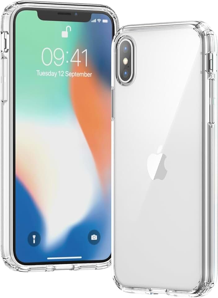 Hülle für iPhone XS Hülle, Anti-Vergilbung Transparent Handyhülle Stoßfest Schutzhülle, Premium Kratzfeste Case für iPhone XS -Durchsichtig