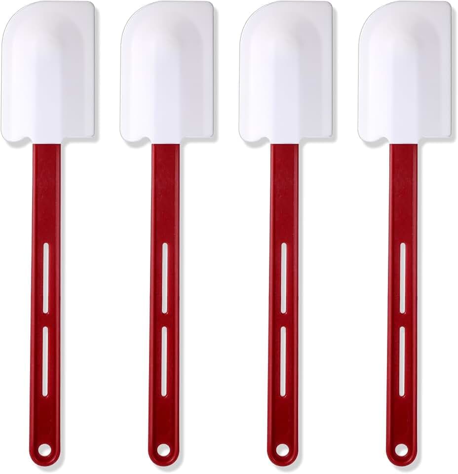 Norme 4 Pcs Commercial Rubber Spatula Heat Resistant, 14 Inch