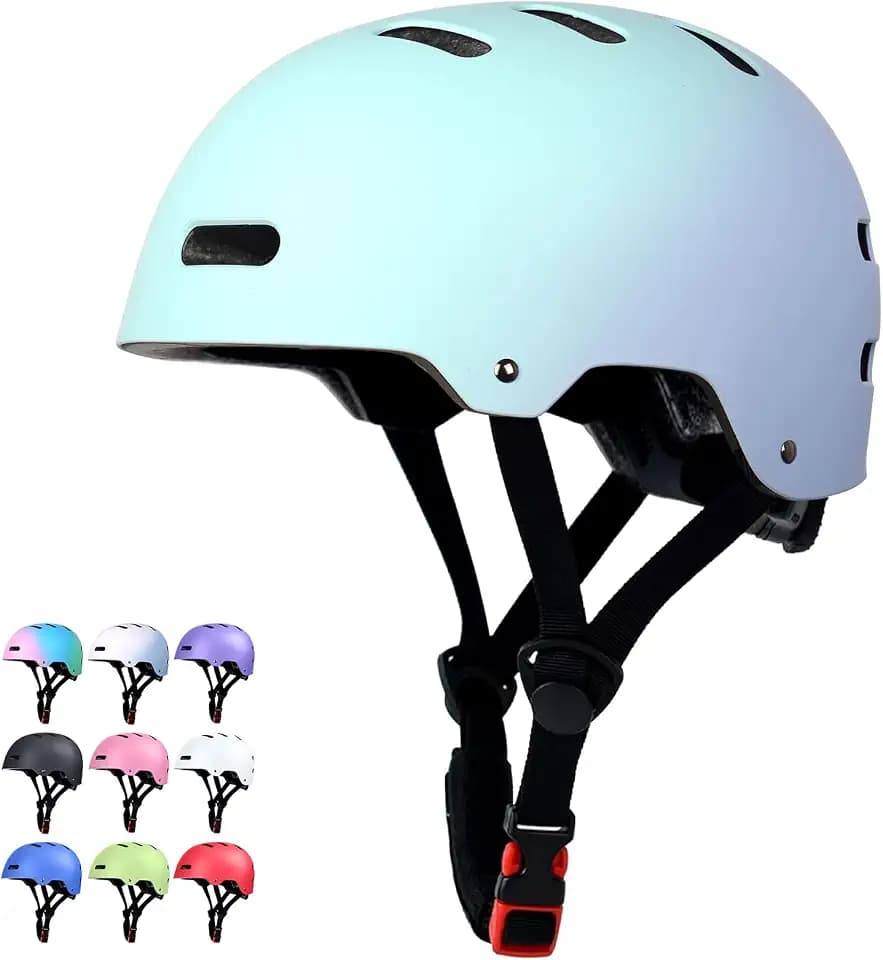 Skateboard Bike Helmet, 3 Sizes for Adult Youth Kids Women Men Boys Girls