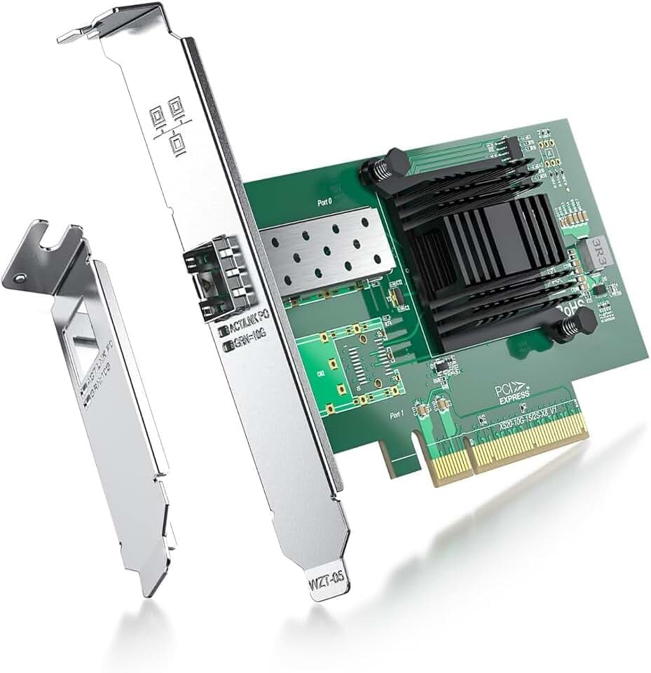 ipolex 10Gb Netzwerkkarte, 1x SFP+ Port, 10GbE NIC im Vergleich zum Intel X520-DA1, unterstützt Windows Server/Windows/Linux/VMware (unterstützt Mac OS Nicht, Bypass-Modus)