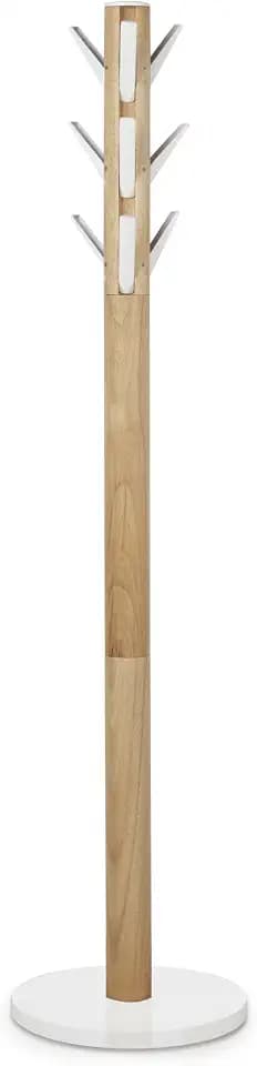 Umbra Flapper Garderobenständer, 9 klappbare Haken, Weiss/Natur