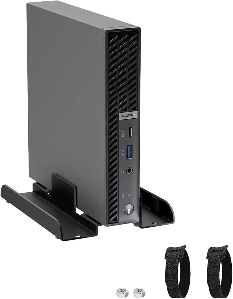 Universal Mini PC Desk Stand for Dell HP Lenovo Adjustable Vertical Desk Stand for Dell OptiPlex MFF 7050 7060 Lenovo ThinkCentre M910Q M700 HP EliteDesk 800 Mini PC Desk Mount Holder