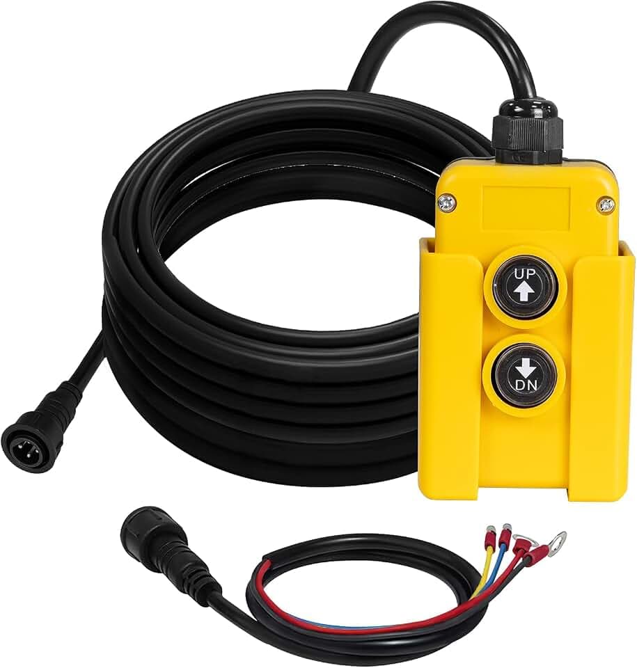 ECO-WORTHY 4 Wire Dump Trailer Remote Control Switch for Hydraulic Pump 12V DC for Lift Winch Dump Bed