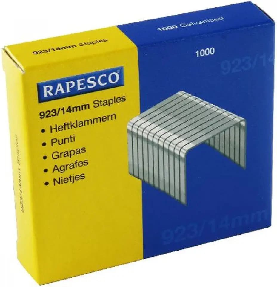 Rapesco Heftklammern – 923/14 mm (Schachtel mit 1.000 Klammern)