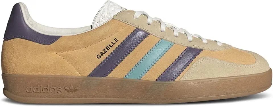 adidas Men's Gazelle Sneaker, Glow Orange/Shadow Violet/Off White, Size 11