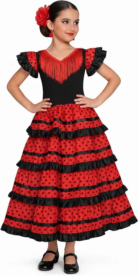 Kinderkleid mit Flamingo oder Sevillana