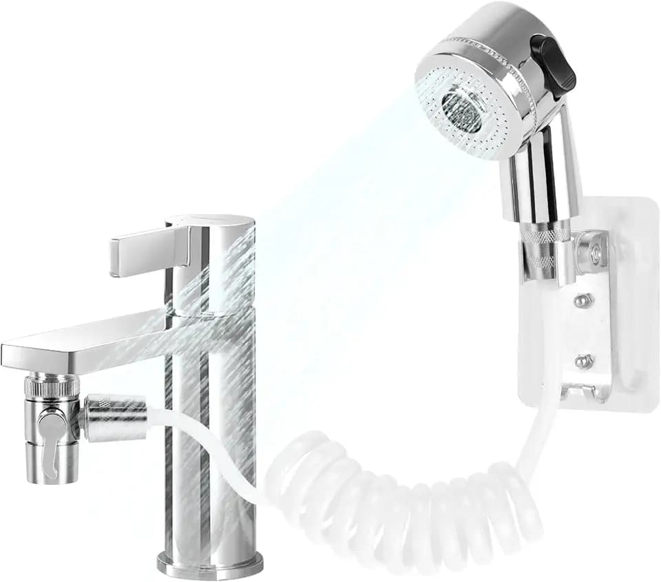 Handbrause für Waschbecken, Handbrause für Dusche, Duschkopf mit 1,5 m Schlauch, Handbrause für Bidet Badezimmer, Universal-Handbrause für Wasserhähne, perfekt zum Waschen von Haaren