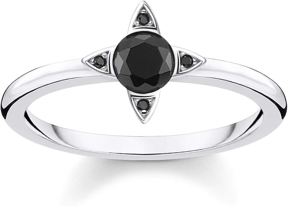 THOMAS SABO Ring Schwarze Steine silber 925 Sterling Silber TR2268-643-11