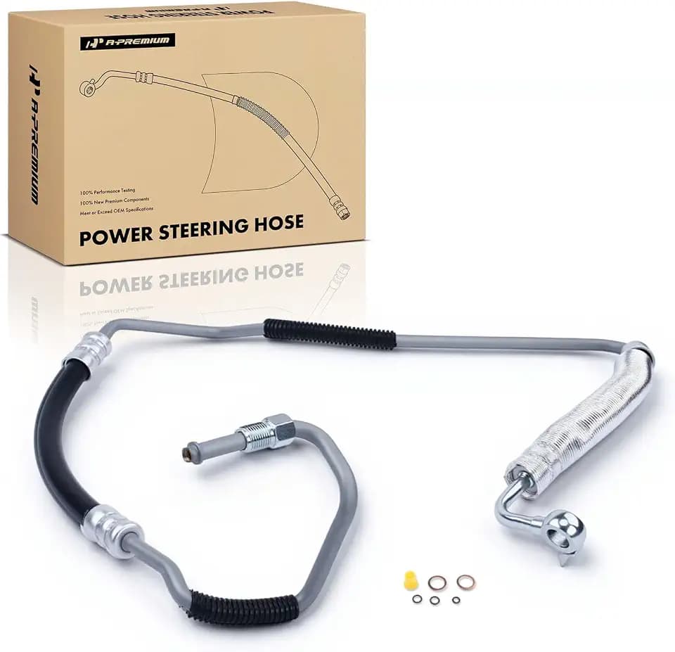 A-Premium Power Steering Pressure Hose Line Assembly, Pump to Gear/Rack