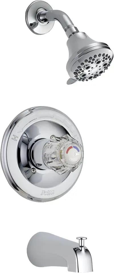 DELTA FAUCET T13422 Classic Tub & Shower, 10.00 x 7.00 x 10.00 inches, Chrome