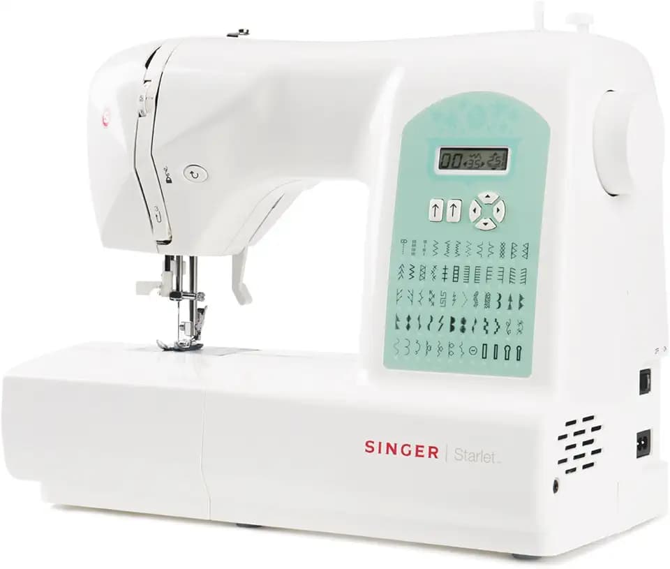 Singer Starlet Computerisierte Nähmaschine, Metall, Weiß, Mint Panel