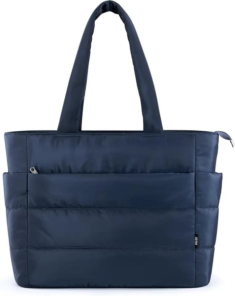 KALIDI Quilted Tote Bag, Medium Soft Padded Puffer For Laptop Pad Daily