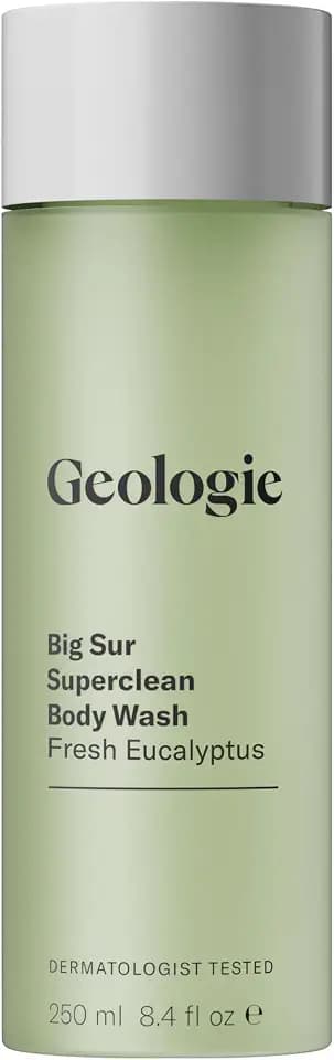Geologie Big Sur Fresh Eucalyptus Superclean Body Wash | Deep Cleansing Fresh Eucalyptus Shower Gel for Men & Women | All-Natural Clean & Hydrating Derm-Grade Formula | 8.4 fl oz Bottle