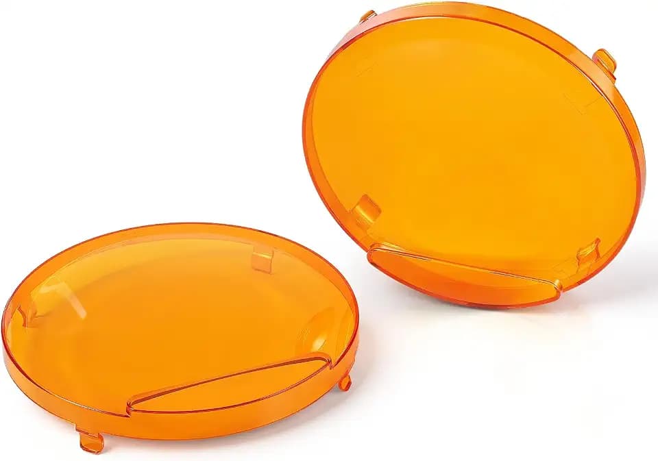 Auxbeam 9 Inch Dark Amber Light Covers, Round Protective Covers