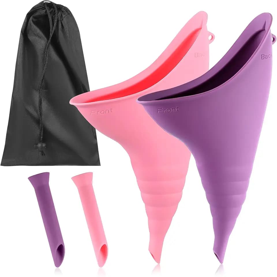 2 STK Urinella für Frauen,Wiederverwendbarer Frauenurinal（Rosa und Lila）