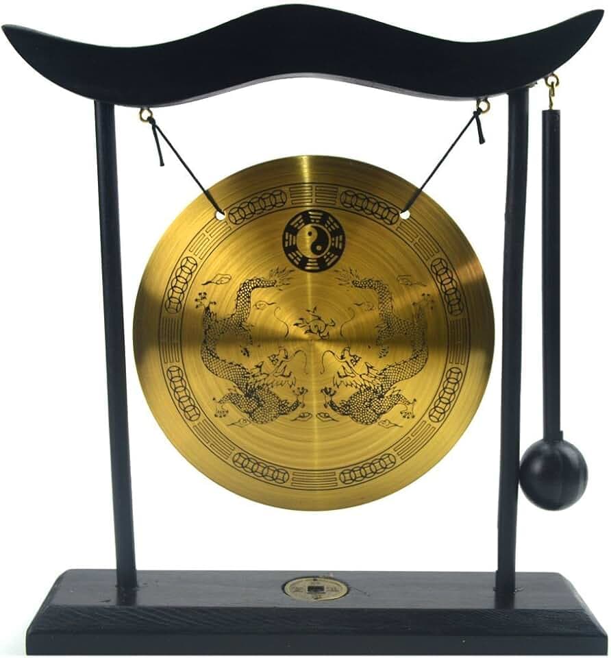 Gong mit Schlägel Tragbare Messing Gong Klein Tamtam Gong H1303