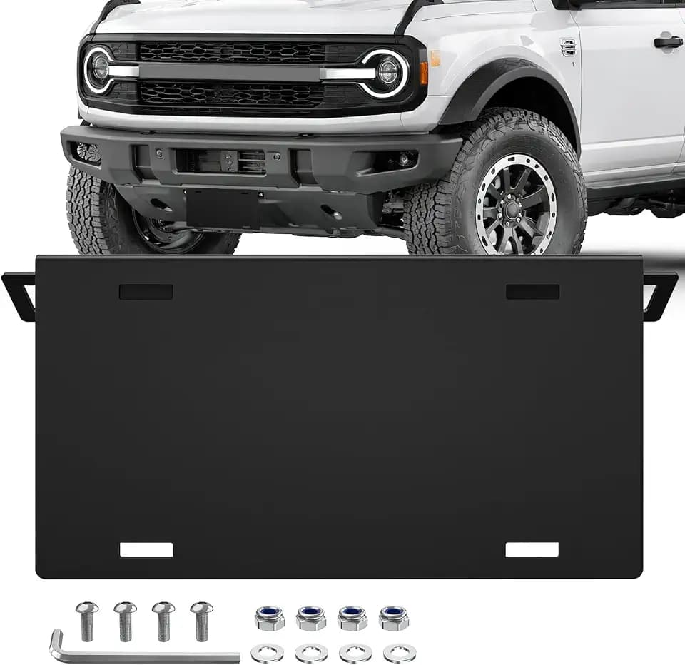 Nilight Front License Plate Bracket Fit for Ford Bronco 2/4 Door 2021-2026