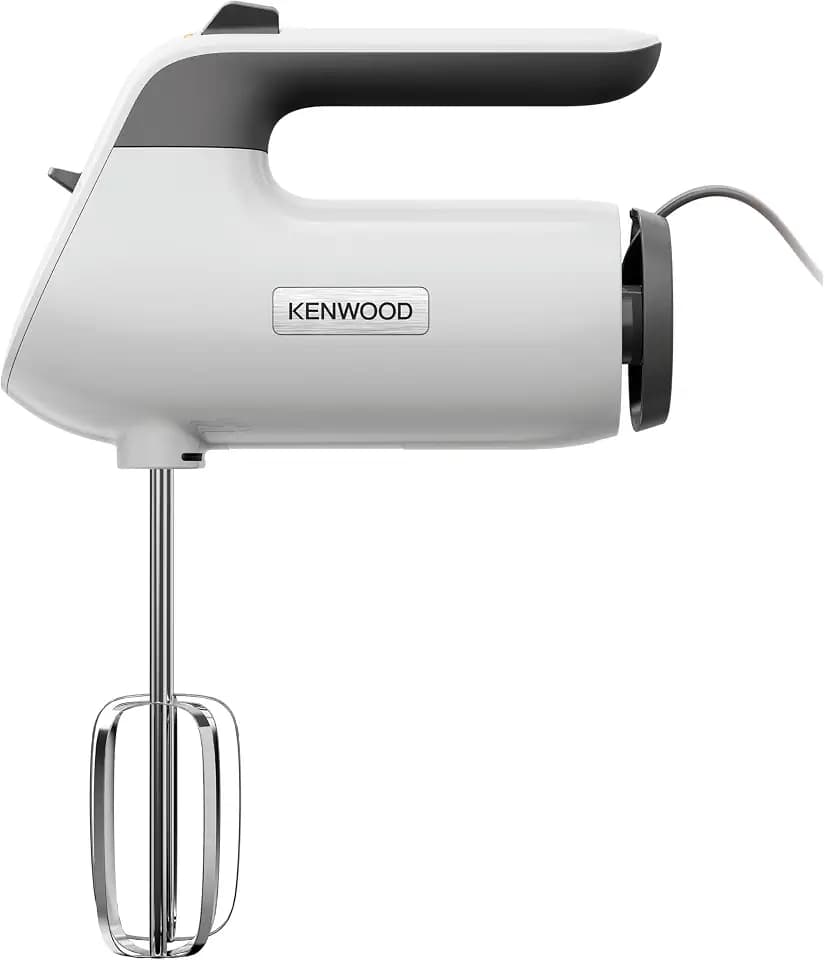 Kenwood QuickMix+ HMP50.000WH Handmixer - Handrührgerät mit variabler Geschwindigkeit und Pulsfunktion, inkl. Edelstahl-Knethaken und -Schneebesen zum Backen und Kochen, 650 Watt, Weiß