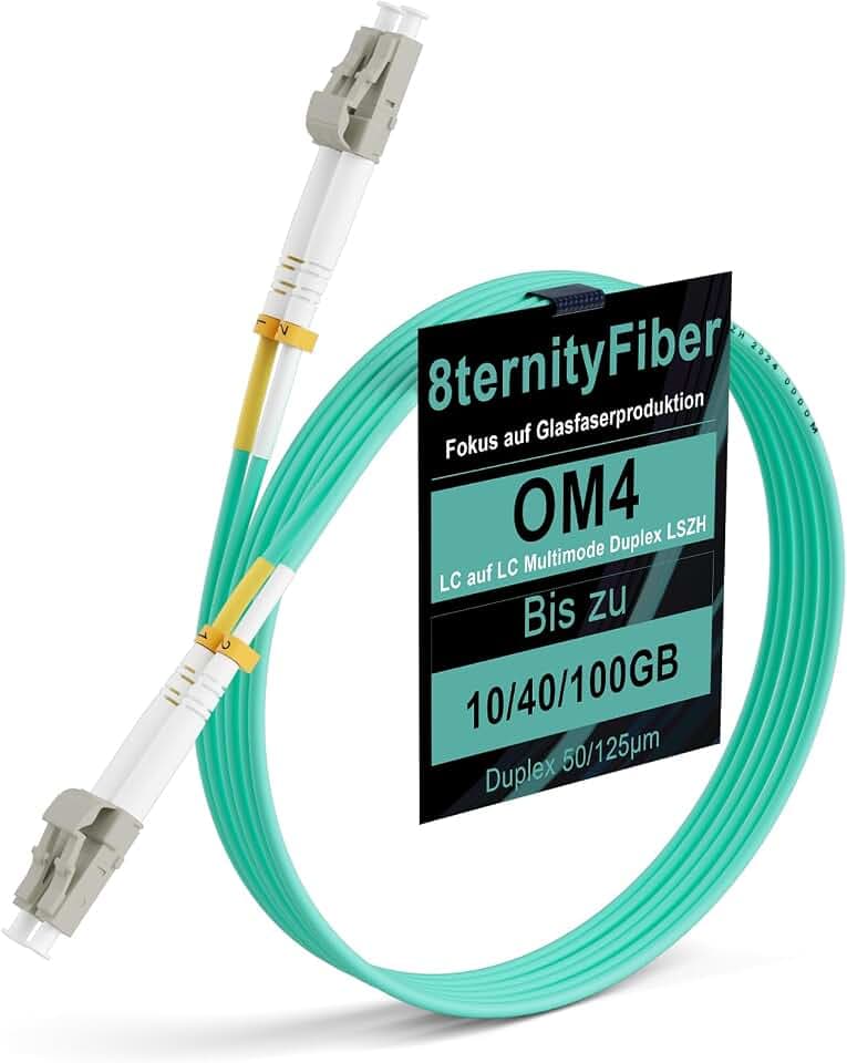 OM4 LWL Patchkabel LC LC Multimode 25 m, 6 Stück