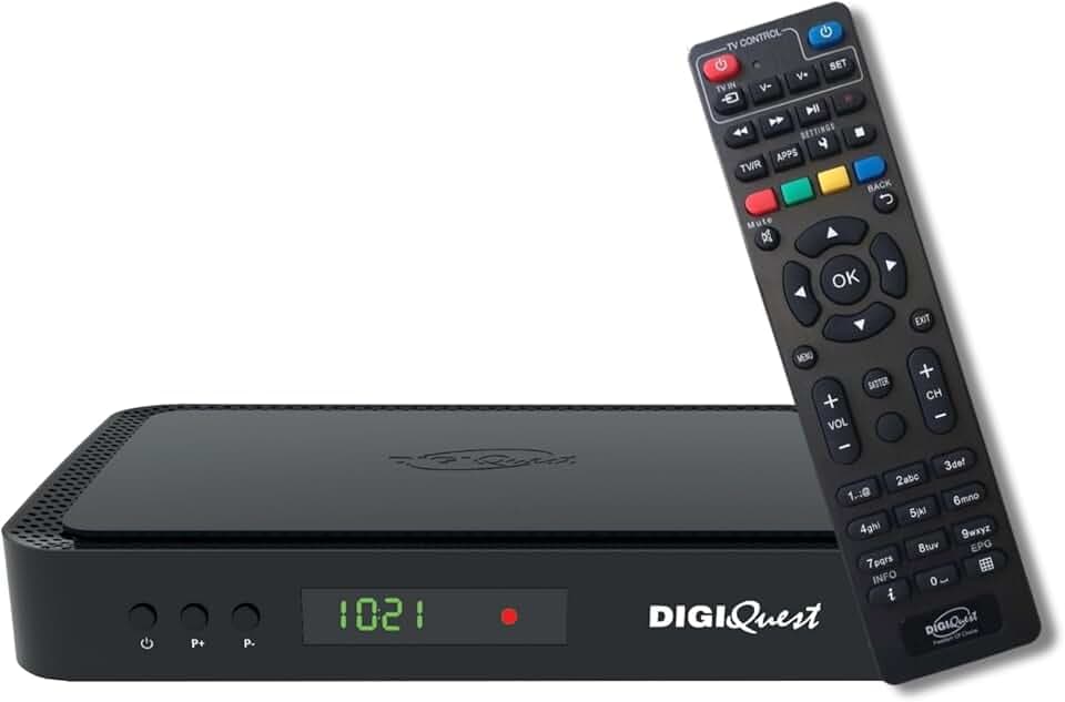 DIGIQUEST tivùsat Combo 4K Q99 Decoder | Satellit + Terrestrisch | Interaktives HbbTV | HEVC Main 10 | Aktivierbare Aufnahmefunktion | 2-in-1-Fernbedienung | Smartcard inklusive | Merlin bereit