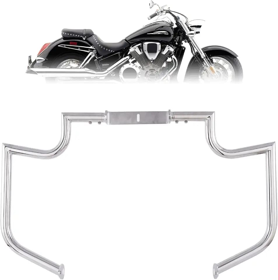 Kinglemc Crash Bar Engine Guard Highway Bar for Honda VTX1800 VT1800C VTX1800F 2002-2008 (Chrome)