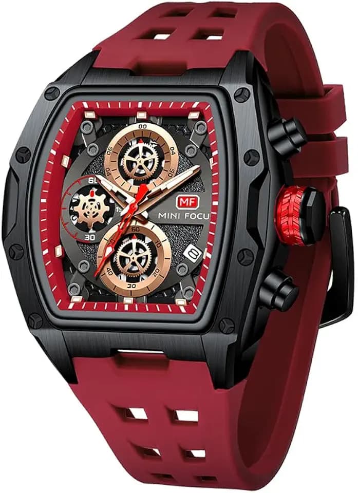 MF MINI FOCUS Men's Watch Analog Wrist Watchh for Men with Chronograph,Ideal for Sports Enthusiasts and Daily Wear