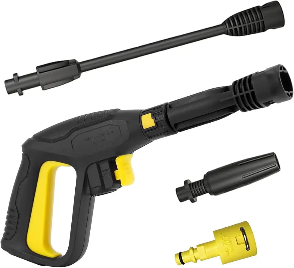 Pistole Lanze Einstellbare Düse, Hochdruckreiniger Ersatzpistole und Sprühlanze für Karcher Hochdruckreiniger Schlauch Schnellkupplungssystem, 2100 PSI, Einstellbarer Sprühkopfdüse