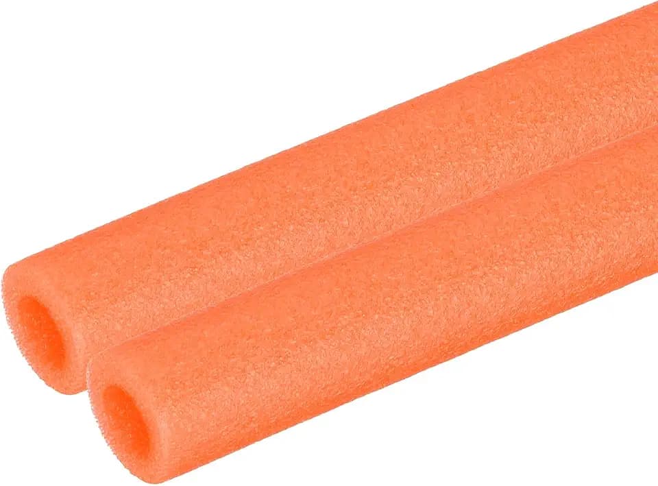 PATIKIL Pipe Insulation Foam Tube 3/8" x 3.3FT x 13/16" Orange 2 Pcs