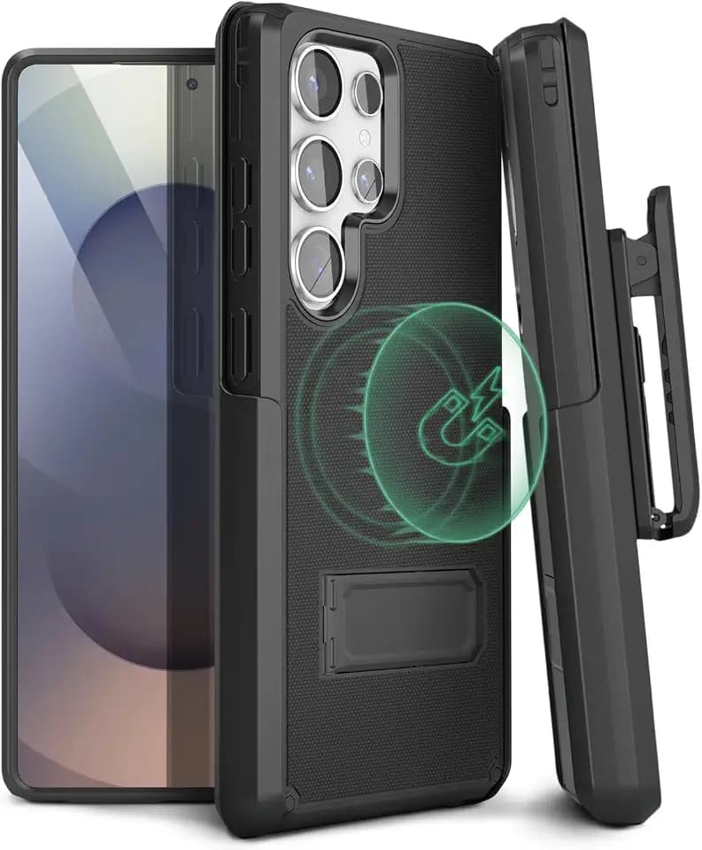 MOTIVE for Samsung Galaxy S25 Ultra Case with Belt Clip and Stand | 6.9"