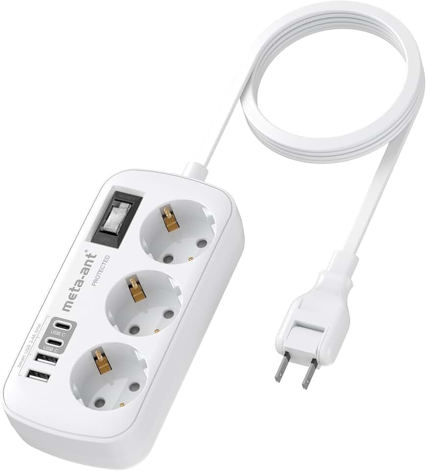 meta-ant Reiseadapter Japan, 7-in-1 Steckdosenadapter Typ A