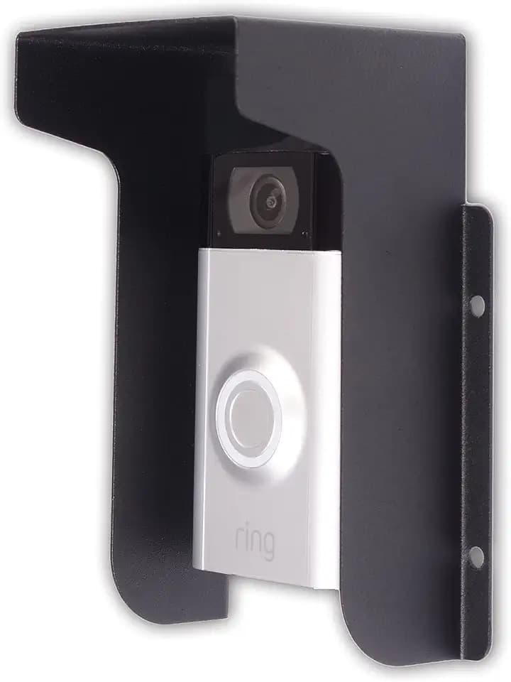 Doorbell Rain Cover Ring Doorbell Anti-Glare, Steel Weather-Blocking Cover Glare Sun Shade Protection for Most Video Doorbells