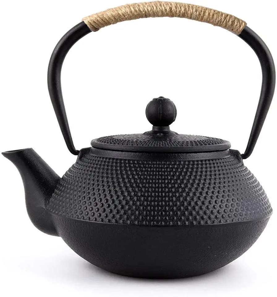 Japanische Teekanne Gusseisen mit Edelstahl Teesieb Teekessel für Losen Tee 0.8L
