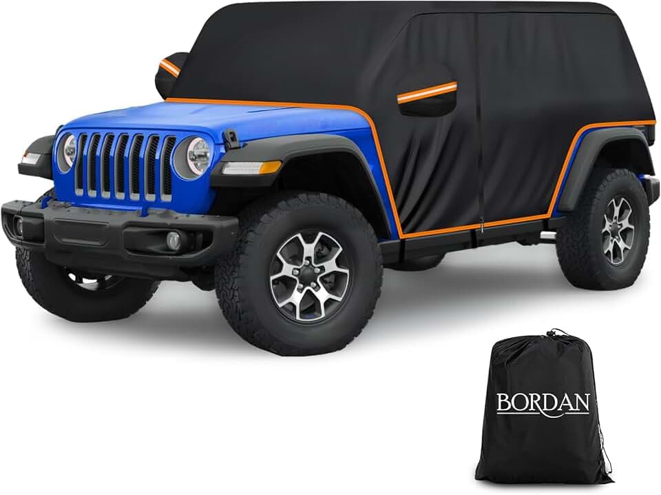 Cab Car Cover for Jeep Wrangler JK JL 4 Doors 2007-2025 Without Hardtop