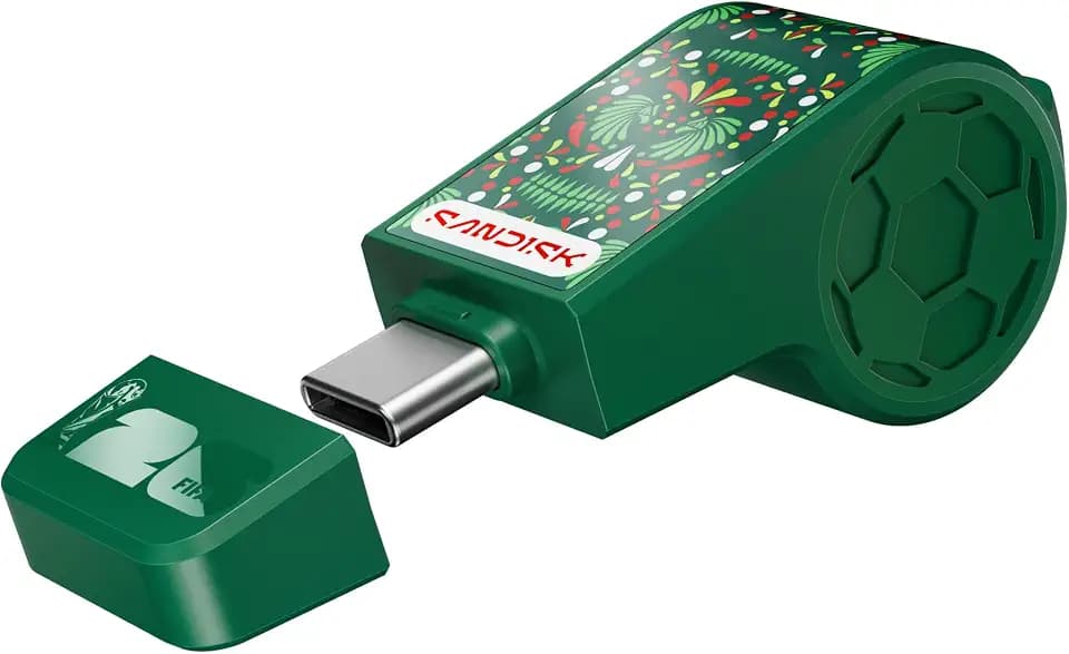 SANDISK 64GB USB-C Flash Drive, FIFA World Cup 2026 Edition - Green Mexico