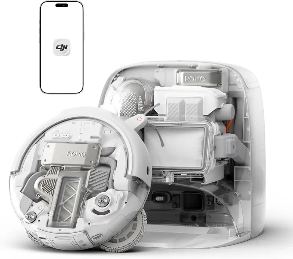 DJI ROMO P Saugroboter mit Wischfunktion, 25.000 Pa Saugkraft