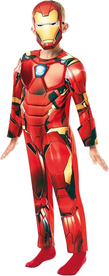 Rubie's Official Marvel Avengers Iron Man Deluxe Childs Costume, Kids Superhero Fancy Dress