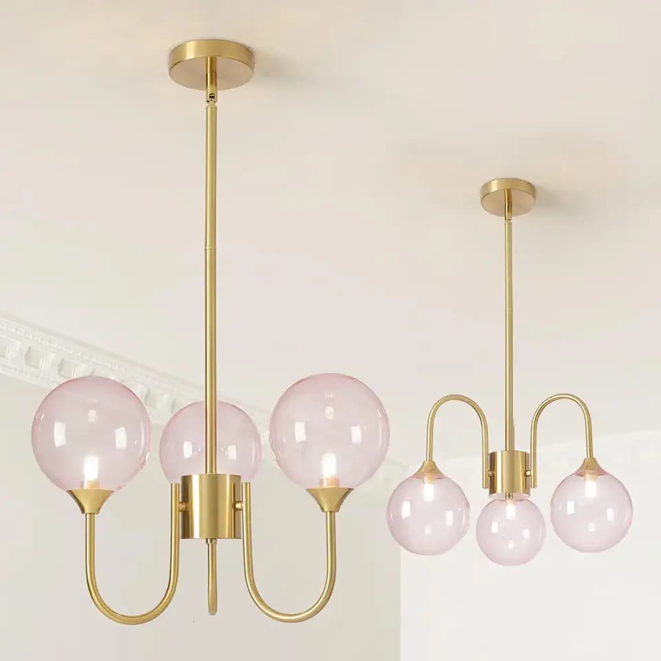 Pink Bubble Chandelier 20 inch
