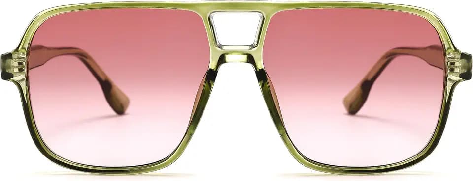Pro Acme Oversized Retro Aviator Sunglasses Women Men,Vintage Square 70s Flat Trendy UV400 Protection Shades