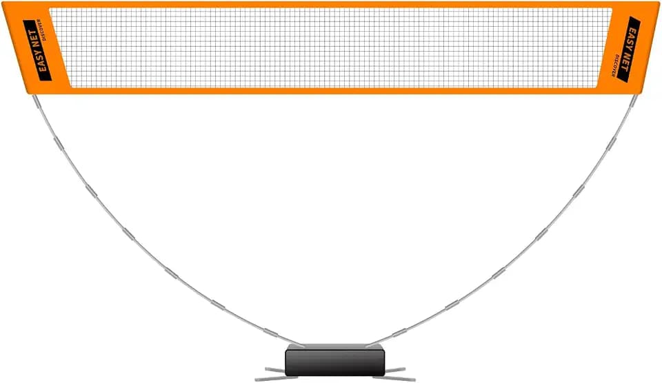Portable Badminton Net Set 8.7ft/265cm, Easy Setup Foldable Outdoor Indoor Net System for Backyard, Beach, Park, No Tools Required, Carry Bag Included