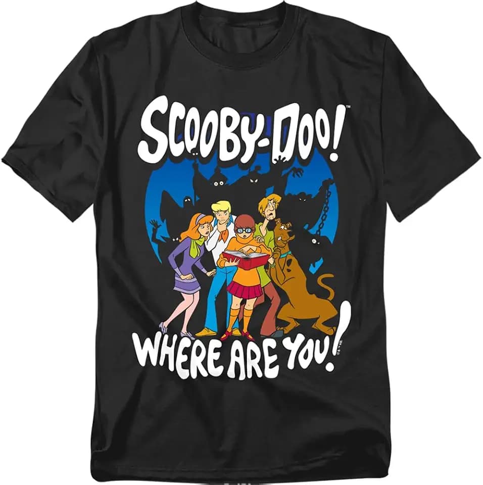 Popfunk Scooby-Doo Ghost Silhouettes Unisex Adult T Shirt