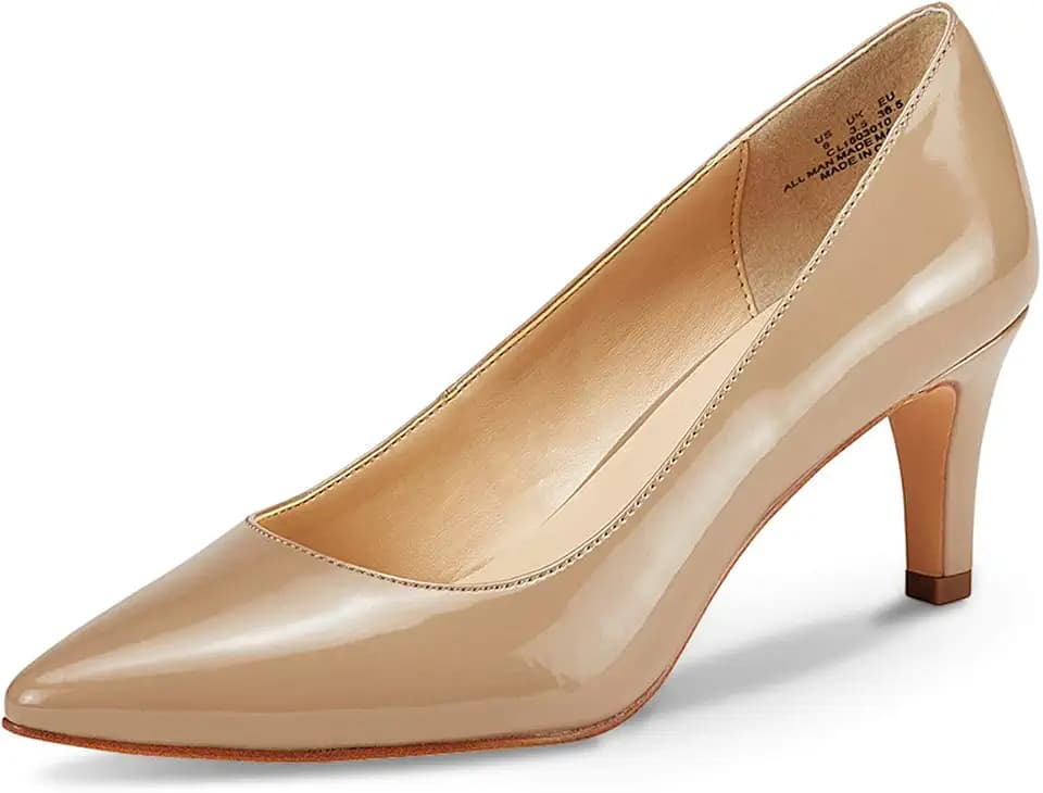 JENN ARDOR Damen Kitten Heels Klassische Pumps Kleid Mid Pumps Closed Toe
