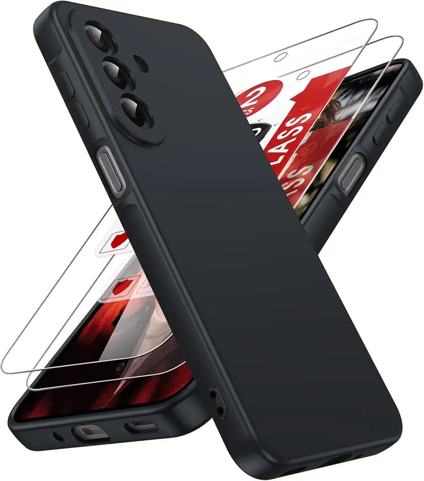 LeYi for Samsung Galaxy A27-5G Case: Slim Soft Silicone Cover, Black