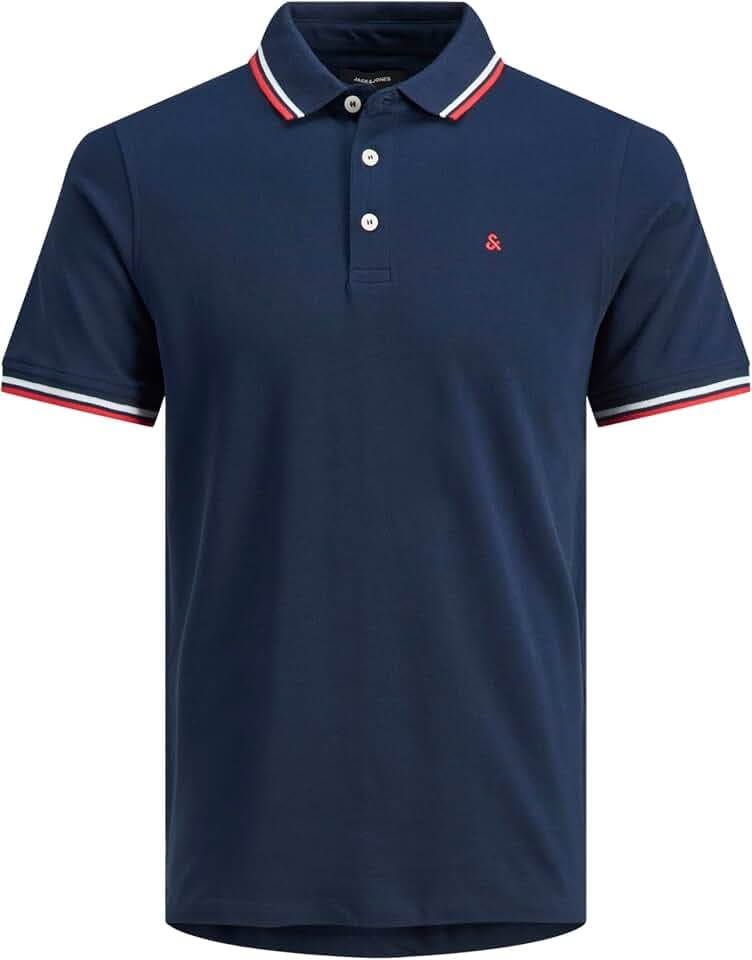 JACK & JONES Herren Jjepaulos +Fit Polohemd, Navy Blazer, 5XL Große Größen EU