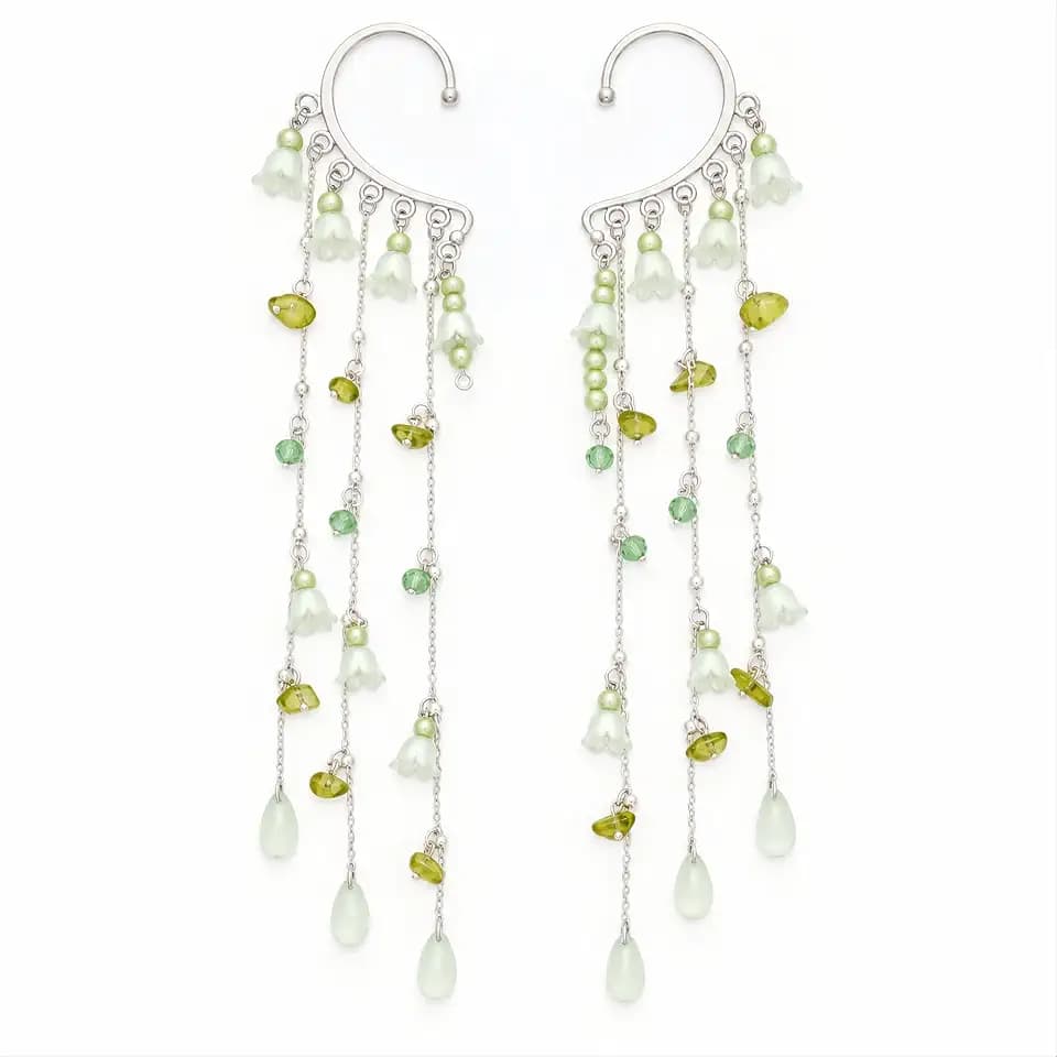 FRESHME Elf Ear Cuffs Fairy Ears Lily of the Valley Jewelry