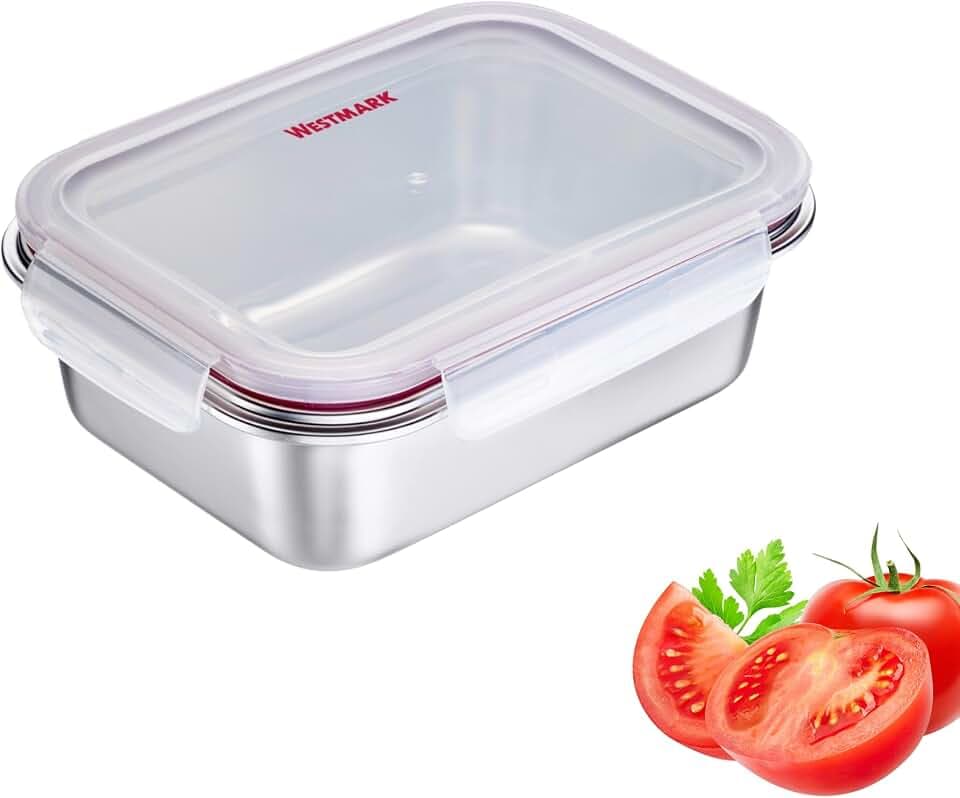 Westmark Edelstahl-Lunchbox – 600 ml, auslaufsicher, BPA-frei, Silber