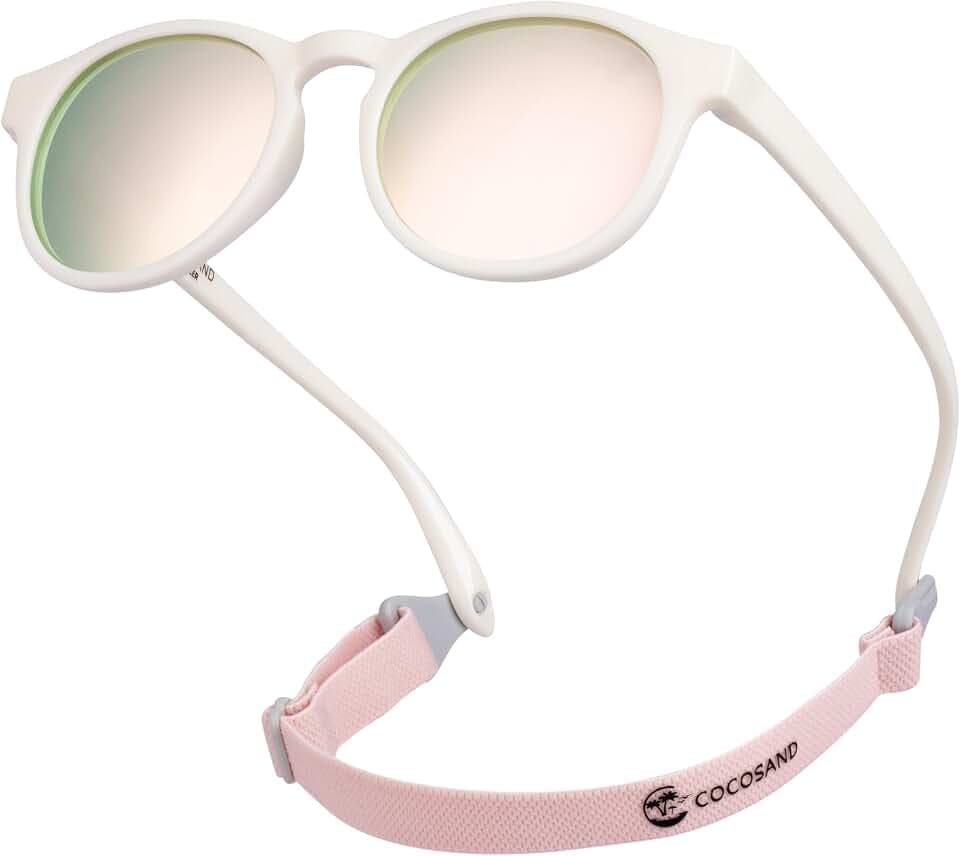 COCOSAND Polarized Baby Toddler Kids Sunglasses with Adjustable Strap