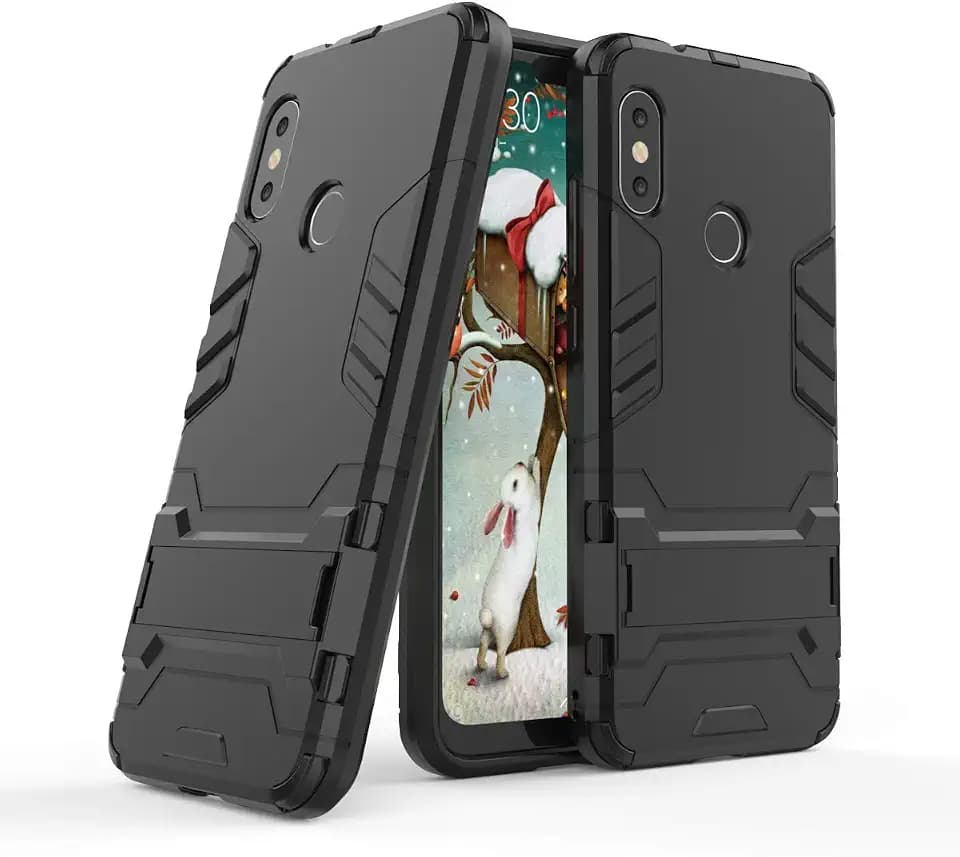 Cocomii Iron Man Armor Xiaomi Mi A2 Lite/Redmi 6 Pro Hülle, Schlank Dünn Matte Vertikaler & Horizontaler Ständer Case Bumper Cover Schutzhülle Compatible with Xiaomi Mi A2 Lite/Redmi 6 Pro (Jet Black)