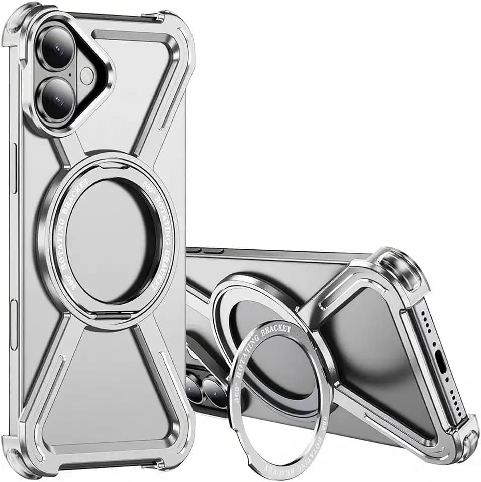 LEMAXELERS Metal Frameless Case for Apple iPhone 17. Silver HJ